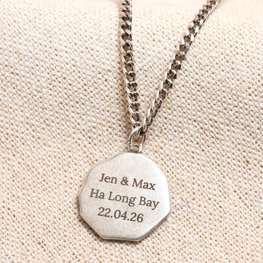 personalisation of hexagon pendant