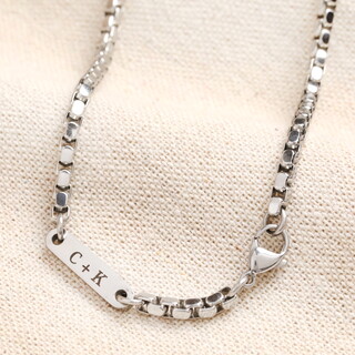 Men's Personalised Stainless Steel Chunky Curb Chain Necklace