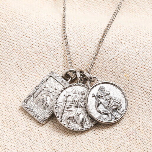 trio of st christopher vintage charms