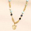 turtle charm necklace in gold