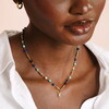 turtle charm necklace in gold