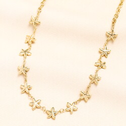 Stainless Steel Starfish Chain Necklace in Gold