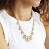 Stainless Steel Chunky Charm Necklace in Gold
