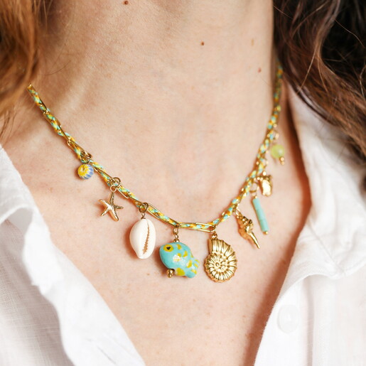 stainless-steel-green-blue-sea-charm-necklace-gold