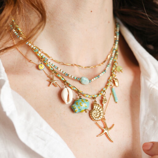 stainless-steel-green-blue-sea-charm-necklace-gold