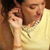 Hammered Oval Chain Necklace in Gold