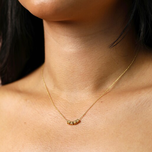 Sterling Silver Mama Charm Necklace in Gold