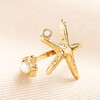 Stainless Steel Starfish Adjustable Ring in Gold