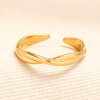 twist detail ring in gold