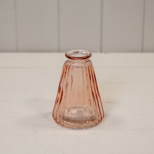 glass vase in rose colour