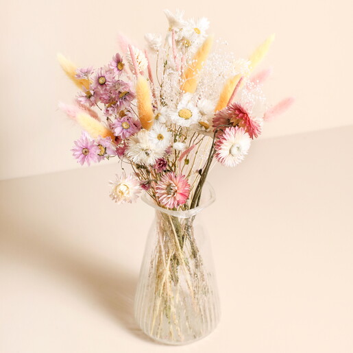 Blushing Peach Dried Flower Posy Bunch