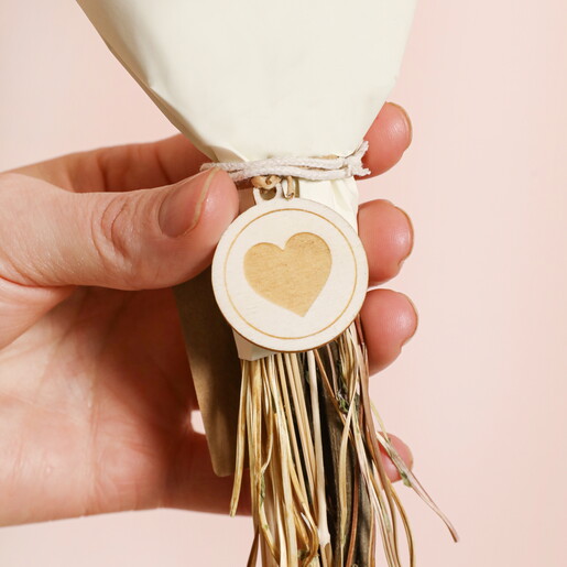 Blushing Peach Dried Flower Posy Bunch