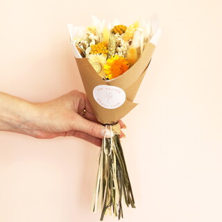 Golden Sundaze Dried Flower Posy