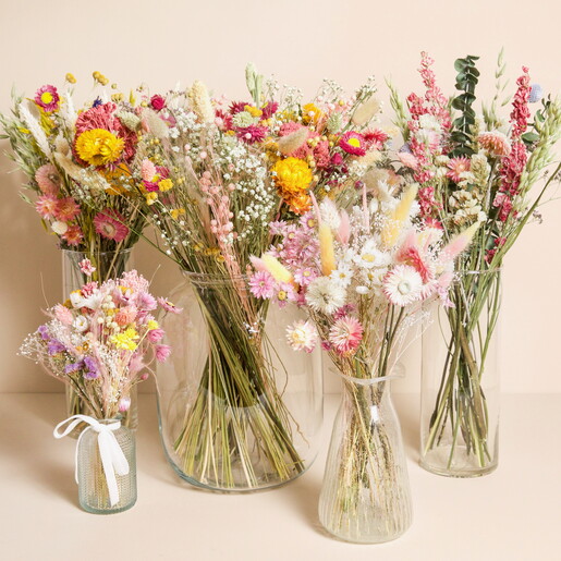 Honey Bloom Dried Flower Posy & Vase