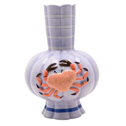 lilac crab vase made of ceramic