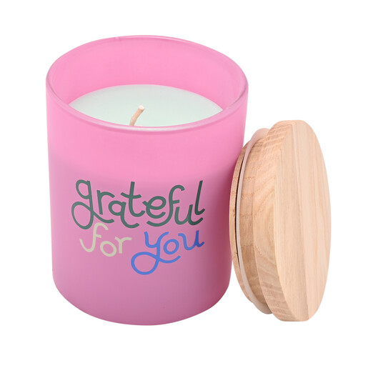 Raspberry Blossom 'Grateful For You' Candle & Pouch