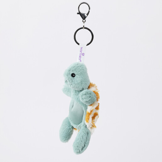 warmies turtle bag charm in blue