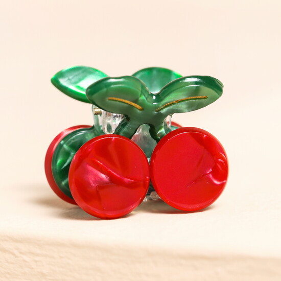 Mini Red Cherry Hair Clip