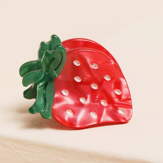 Mini Red Strawberry Hair Clip