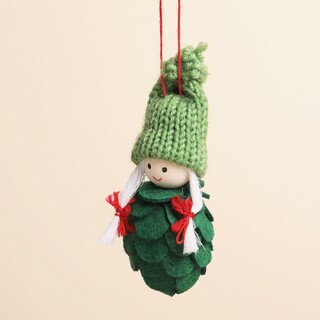 Felt Christmas Tree Girl Hanging Decoration