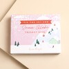 Illustrated gift box for Tis The Ski-Son snow globe trinket dish