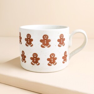 Ceramic Contrast White Gingerbread Mug