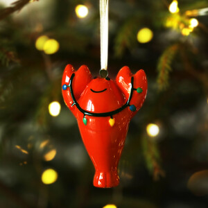 Ceramic Christmas Lobster Hanging Decoration