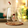 festive glass and stirrer made of glass