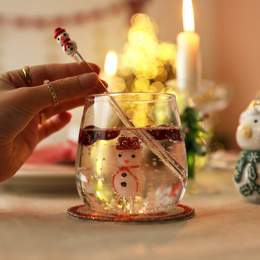 snowman drinks stirrer