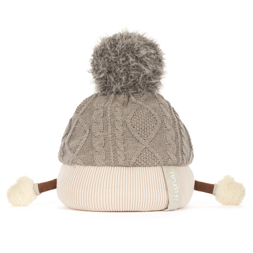 Back view of the Jellycat Amuseables Pomilly bobble hat soft toy