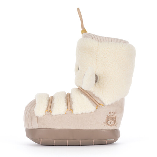 Jellycat Amuseables Perta Snow Boot soft toy in cream fleece