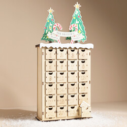 Personalised Name Candy Cane Topper Advent Calendar