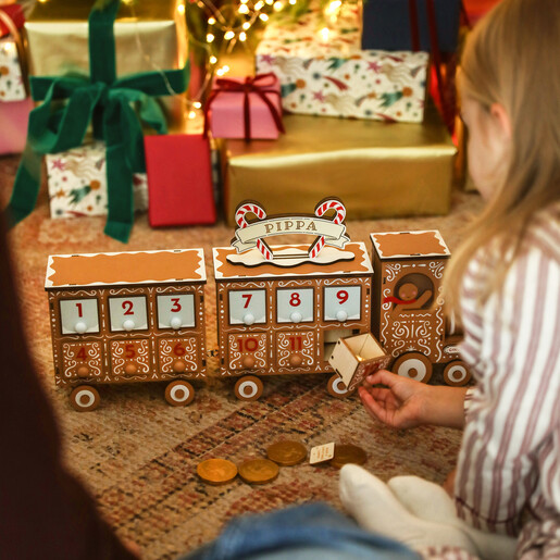 lifestyle shot of personalised advent calendar