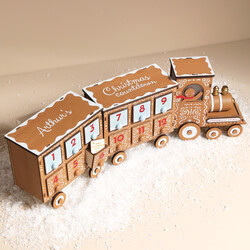 Personalised Fill Your Own Gingerbread Express Wooden Advent Train
