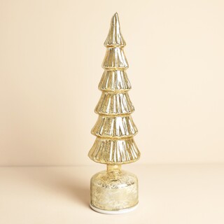 LED Powered Gold Christmas Tree Rotating Light