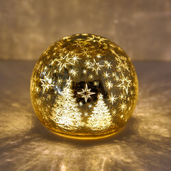 Large Golden Snow Globe