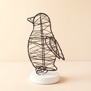 Battery Powered Black Wire Penguin Light