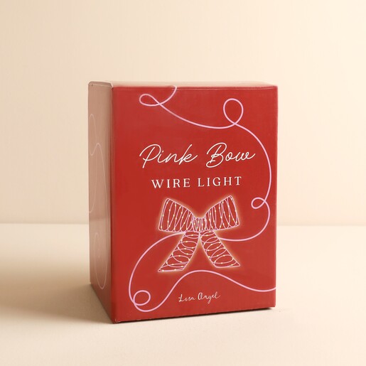 Pink Wire Bow Light Box Packaging