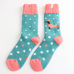 Miss Sparrow Winter Festive Sausage Dogs Socks