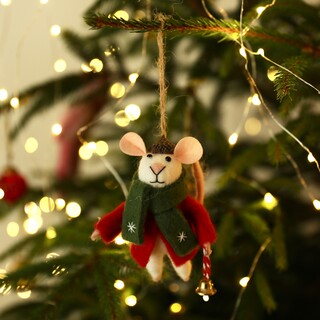 Felt Bell Mouse Hanging Decoration