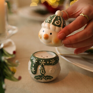 Ceramic Snowman Salt & Pepper Shakers