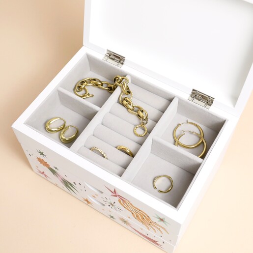 personalised starry print jewellery box