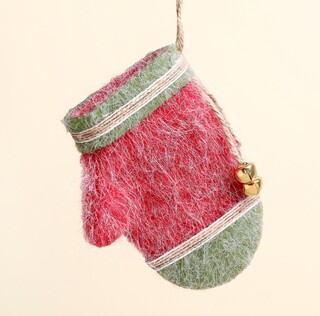 Felt Festive Mitten Hanging Decoration