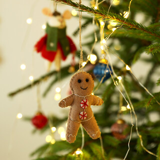 Felt Gingerbread Man Christmas Hanging Decoration