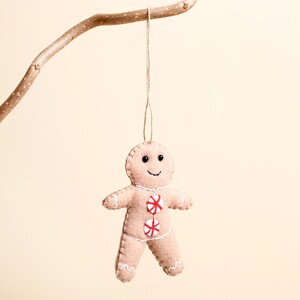 Felt Gingerbread Man Christmas Hanging Decoration