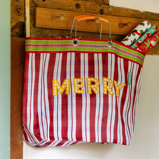 Talking Tables Recycled Plastic Merry Tote Bag
