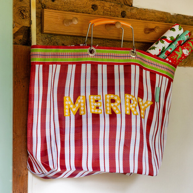 Talking Tables Recycled Plastic Merry Tote Bag