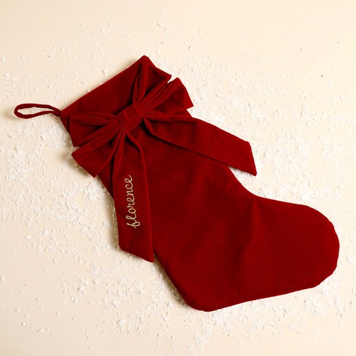 red personalised stocking