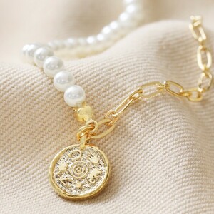 Talisman pearl & chain necklace