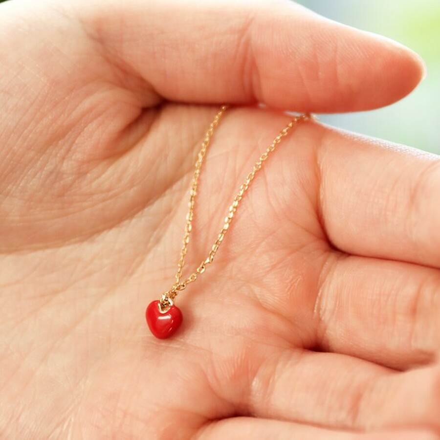 Burgundy Red Enamel Heart Pendant Charm, Gold Filled Over Brass Enamel Heart  Charm, Heart Pendant, Heart Necklace, Small, Medium, Large, CP679 -  BeadsCreation4u